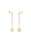 Jacquemus The Nodo Square-circle Drop Earrings In Gold