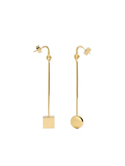 JACQUEMUS ASYMMETRIC PENDANT EARRINGS