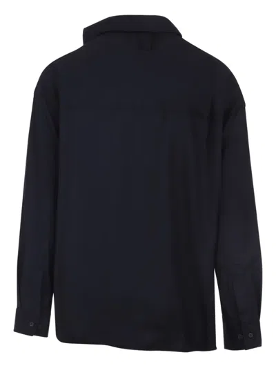 Jacquemus Asymmetric Shirt In Blue
