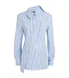 Jacquemus Tailored Striped Shirt With Design And Signature Detailing In Blue