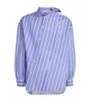 Jacquemus Light-blue Striped La Chemise Cuadro In Silk Blend Man