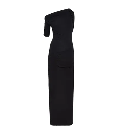 Jacquemus Short-sleeved Black Viscose Midi Dress
