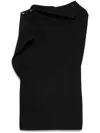Jacquemus Asymmetrical Black Mini Dress With Soft Drape In Black