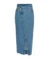 Jacquemus La Jupe De-nimes Denim Midi Skirt In Blue