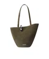 Jacquemus Womens Khaki The Bambola Small Suede Top Handle Bag In Green