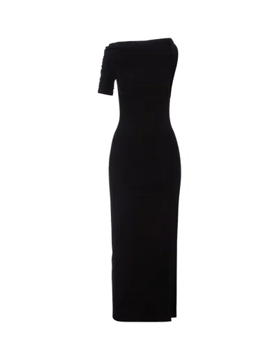 JACQUEMUS ASYMMETRICAL DRAPED DRESS
