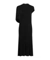 Jacquemus La Robe Salerno Asymmetric Open-back Stretch-jersey Midi Dress In Black