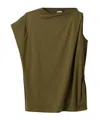 Jacquemus Asymmetrical Draped Top In Blue