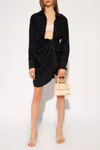 Jacquemus Elegant Viscose Blend Dress In Black