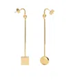 Jacquemus The Nodo Square-circle Drop Earrings In Gold