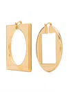 Jacquemus Asymmetric Hoop Earrings In Gold