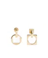 Shop Jacquemus Asymmetrical Earrings In Yellow