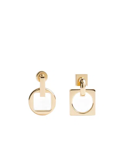 Jacquemus Asymmetrical Earrings In Yellow