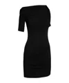 Jacquemus La Mini Robe Drapeado Asymmetric Draped Stretch-jersey Mini Dress