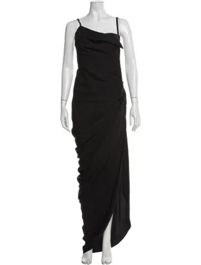 Pre-owned Jacquemus Asymmetrical Long Dress W/ Tags In Black