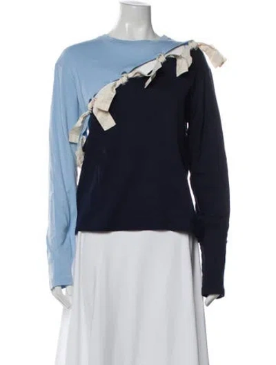 Pre-owned Jacquemus Asymmetrical Long Sleeve Top In Blue