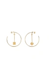 Jacquemus 'les Creoles Nodo' Gold Tone Dangle Earings In Yellow