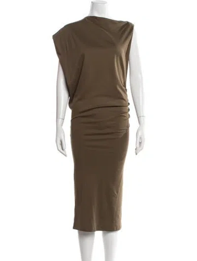 Pre-owned Jacquemus Asymmetrical Midi Length Dress In Green
