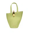 Jacquemus Asymmetrical Mini Bucket Bag In Green