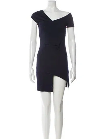 Pre-owned Jacquemus Asymmetrical Mini Dress In Black