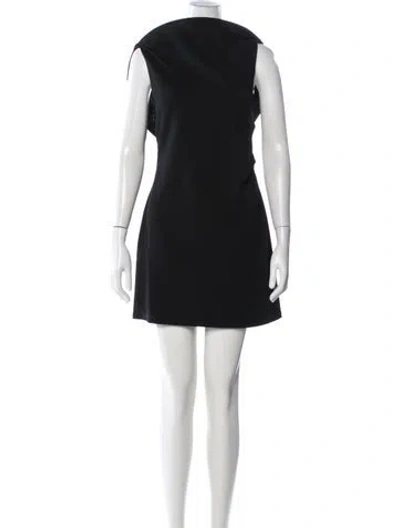 Pre-owned Jacquemus Asymmetrical Mini Dress In Black