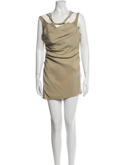 Pre-owned Jacquemus Asymmetrical Mini Dress In Neutrals