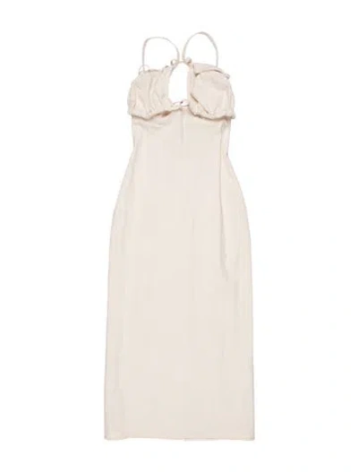 Pre-owned Jacquemus Asymmetrical Mini Dress W/ Tags In Neutral