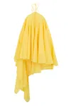 Jacquemus Neutral Mini Triangle Halter Neckline Dress In Yellow