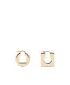 Jacquemus Asymmetrical Ring Earrings In Yellow