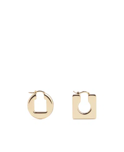 JACQUEMUS ASYMMETRICAL RING EARRINGS