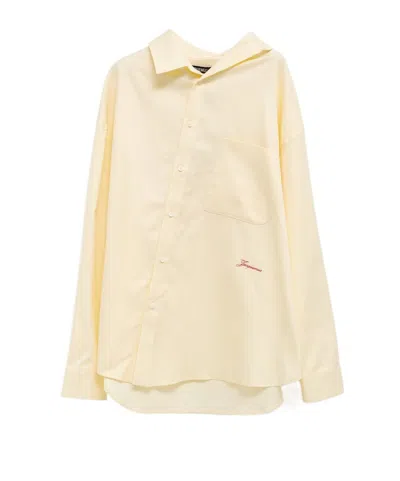 Jacquemus Asymmetrical Shirt In Nude