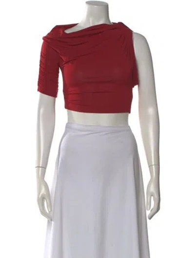 Pre-owned Jacquemus Asymmetrical Short Sleeve Crop Top In Multi