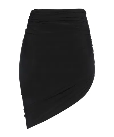 Jacquemus Asymmetrical Skirt In Black