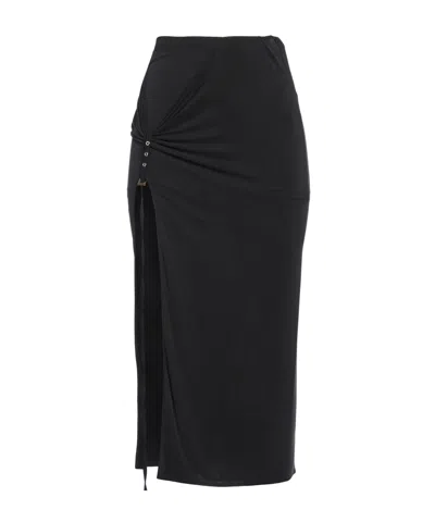 Jacquemus Asymmetrical Skirt In Black