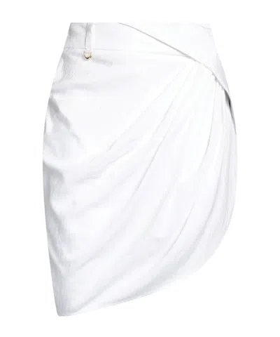 Jacquemus Asymmetrical Skirt In White