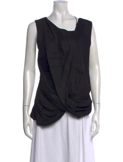 Pre-owned Jacquemus Asymmetrical Sleeveless Top In Black