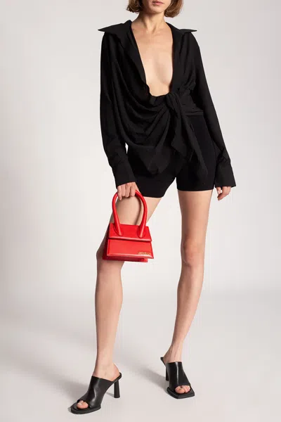 Jacquemus Asymmetrical Top In Black
