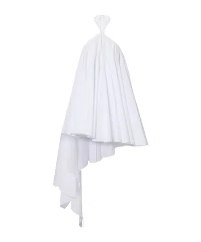 Jacquemus Asymmetrical Triangular Dress In White
