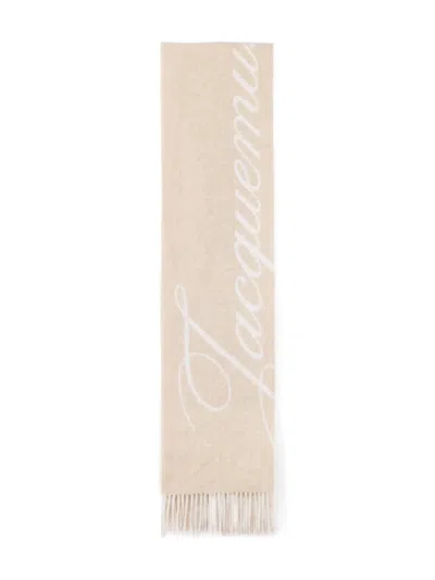 Jacquemus Atelier Fringed Scarf In Neutral