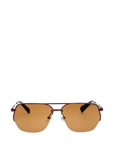 Jacquemus Aviador Pilot Sunglasses In Red