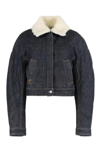 JACQUEMUS JACQUEMUS AVIATOR JACKET DE-NÎMES OVALO IN DENIM