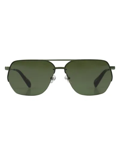 Jacquemus Aviator Polarized Sunglasses Aviador In Matte Green
