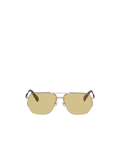 Jacquemus Aviator Sunglasses In Nude