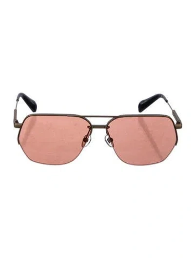 Pre-owned Jacquemus Aviator Tinted Sunglasses In Gold