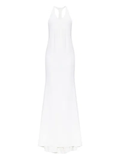 Jacquemus Back-detail Sleeveless Maxi Dress In White