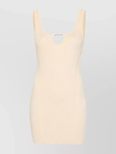 Jacquemus Yellow Les Classiques 'la Mini Dressing Gown Sierra' Minidress In White