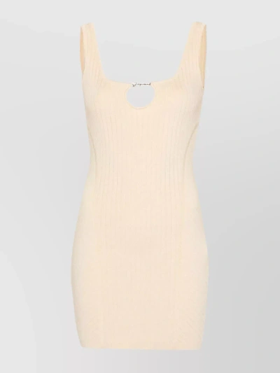 JACQUEMUS BACKLESS KNEE LENGTH DRESS