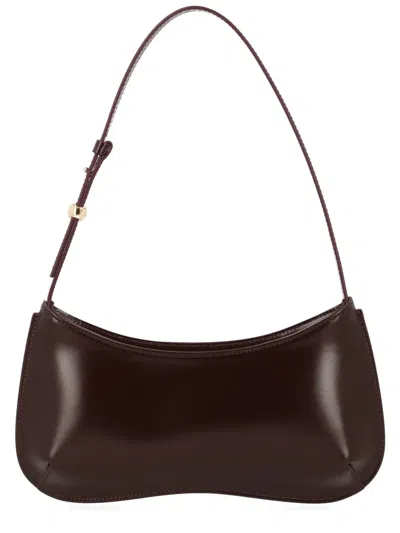 Jacquemus Maroon Le Bisou Small Shoulder Bag In Brown