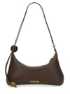 Jacquemus Womens Brown Le Bisou Perle Large Leather Shoulder Bag In Brown