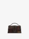 Jacquemus Womens Dark Brown Le Grand Bambino Leather Top Handle Bag In Brown